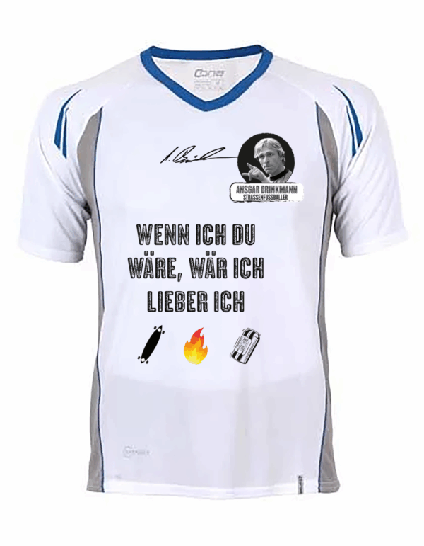 Club Tech Tee, Ansgar Edition (blue-white grey) Wenn ich Du wäre...