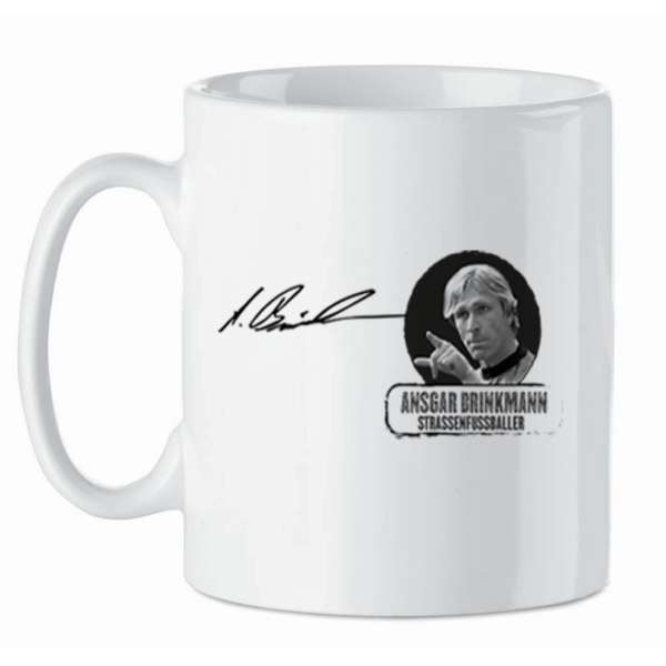 Keramik -Tasse, weiß Ansgar Edition - Irgendwann holt sich die Straße den Fußball zurück - – Bild 2