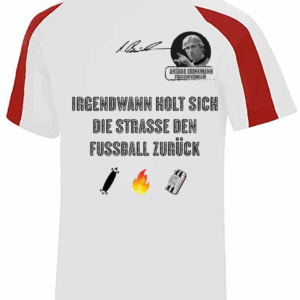 Contrast Cool Tech Shirt, Ansgar Edition (white-red)  Irgendwann holt sich die Straße...