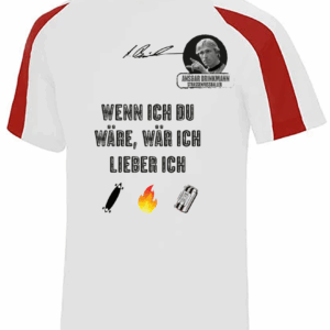 Contrast Cool Tech Shirt, Ansgar Edition (white-red)  Wenn ich Du wäre, wär ich...