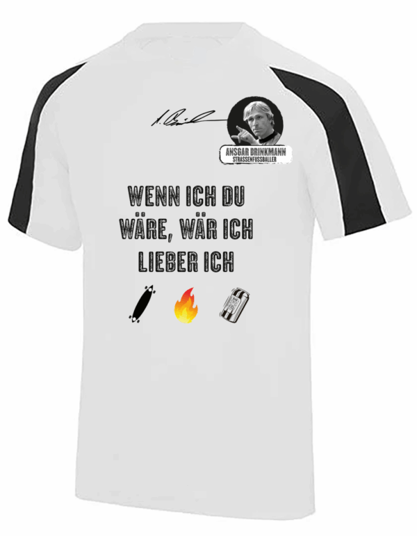 Contrast Cool Tech Shirt, Ansgar Edition (white-black) Wenn ich Du wäre...