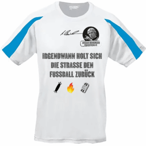 Contrast Cool Tech Shirt, Ansgar Edition (white-blue)  Irgendwann holt sich die Straße....