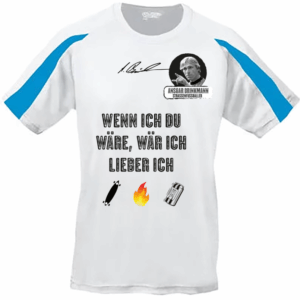 Contrast Cool Tech Shirt, Ansgar Edition (white-blue)  Wenn ich Du wäre, wär ich...