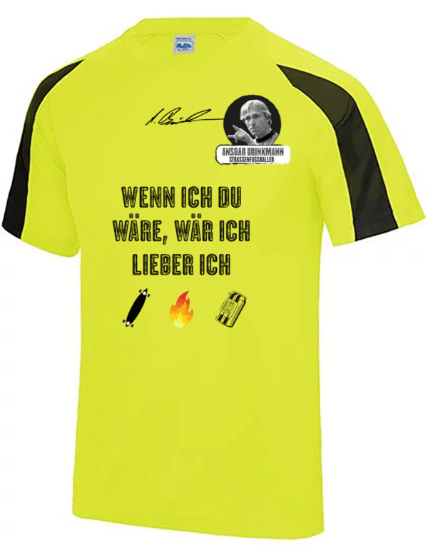 Contrast Cool Tech Shirt, Ansgar Edition (electric yellow - black)  Wenn ich Du wäre, wär...