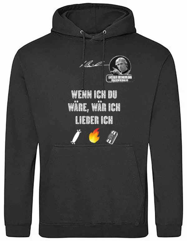 Hoodie Baumwolle Ansgar Edition "Wenn ich Du wäre, wäre ich lieber ich" Men – Bild 2